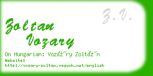 zoltan vozary business card